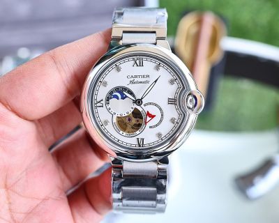 Cartier 316L Steel Automatic Movement 44*11MM Black/White/Blue Watch